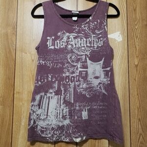 Universal Studios Women's  Tank Top Egplant Purple Los Angeles,  Hollywood Lg
